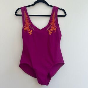 Alstrae Swimwear Magenta Open Back
One Piece with Embroidery - Medium